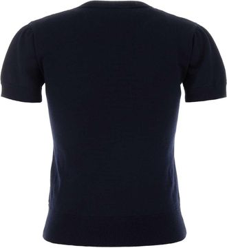 A.P.C. Womens Sweater Navy Virgin Wool Cotton