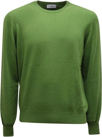 Sonrisa Mgi 01/L Cash 903 Sweater - Heren - Ronde hals truien - Groen - L - Kasjmier - Truien & Vesten
