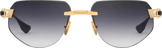 Dita Eyewear Grand-Imperyn Zonnebril - Heren - Zonnebrillen - Geel - 56 MM - Tweed - Accessoires