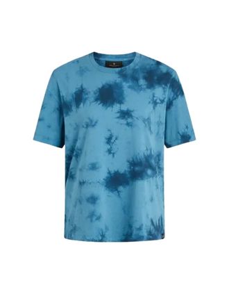 Belstaff Womens Belstaff Wave Dye Ride Ocean Blue T-Shirt - Size: 10/8