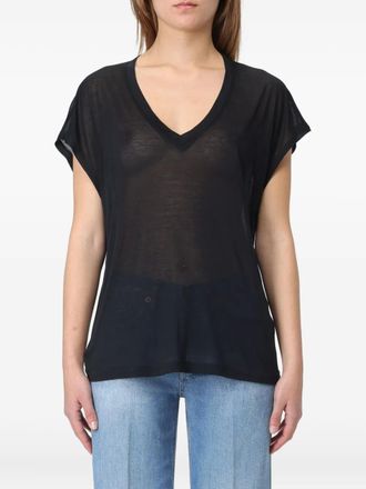 Dondup T-shirt con scollo a V - Nero