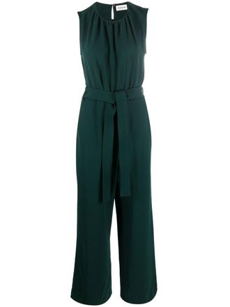 P.A.R.O.S.H. sleeveless tie-waist jumpsuit - women - Polyester/Spandex/Elastane - S - Green