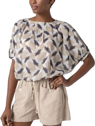 Lilla P Short Sleeve Tie Waist Top