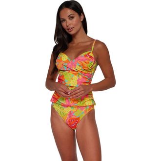 Sunsets Simone Tankini Swimsuit Top in Citrus Grove Sandbar Rib at Nordstrom, Size X-Small