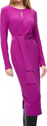 Joseph Ribkoff Knotted Keyhole Midi Dress In Empress