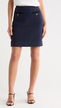 L.k. Bennett Charlie Tweed Miniskirt in Blue Navy at Nordstrom Rack, Size 16 Us / 20 Uk