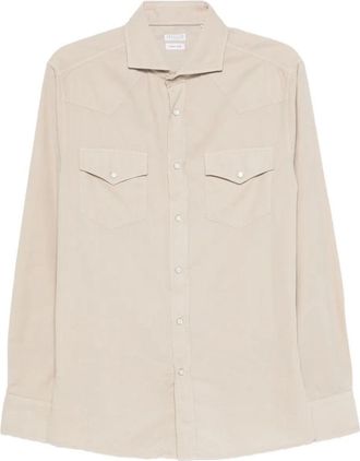Brunello Cucinelli Easy Fit Western Shirt In Corduroy