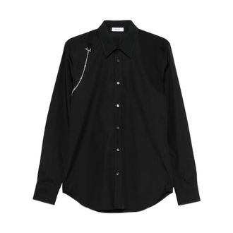 Alexander McQueen Heren, Overhemden, Zwart, Maat: XL Katoen