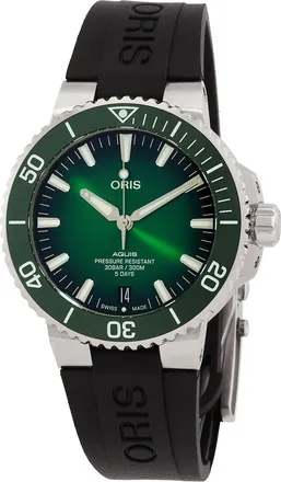 Oris Pre-owned Oris Aquis Date Automatic Green Dial Mens Watch 40077634157-0742474EB