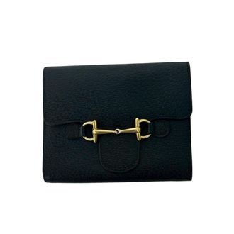 Gucci Black Leather Wallet (Tri-Fold) (Pre-Owned)
