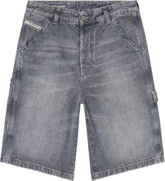 Diesel D-Livery-W-Short - Heren - Denim shorts - Grijs - W34 - Denim - Korte Broeken