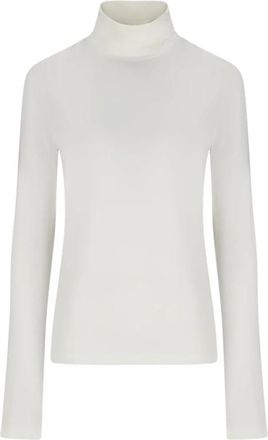 Celine Top met hoge hals - Dames - Coltruien - Wit - XS - Katoen - Truien & Vesten