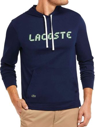 Lacoste Mens Long Sleeve Logo Sweatshirt In Navy