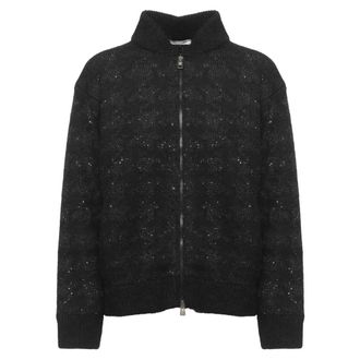 PANICALE Chaqueta de Alpaca - Knitwear - Mujer - Negro - S