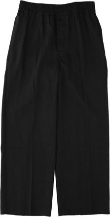 Jacquemus Black Straight-Leg Elastic Waist Cotton-Blend Pants