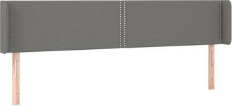 vidaXL Cabecero Con Led De Tela Gris Oscuro 163x16x78/88 Cm Vidaxl