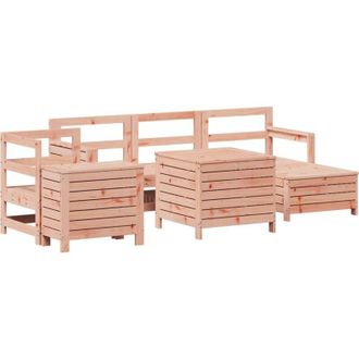 vidaXL 7 Piece Garden Sofa Set Solid Wood Douglas Fir vidaXL