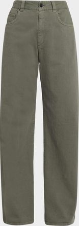 Brunello Cucinelli Super Stretch Wide-Leg Jeans