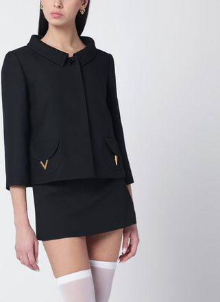 Valentino Black wool-silk jacket