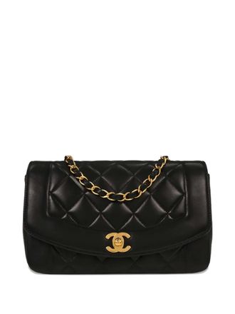 Chanel 1996s-1997s Diana quilted shoulder bag - Black
