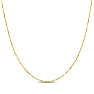 Amour 0.7mm Diamond-cut Cable Chain Necklace In 14K Yellow Gold - 16 In