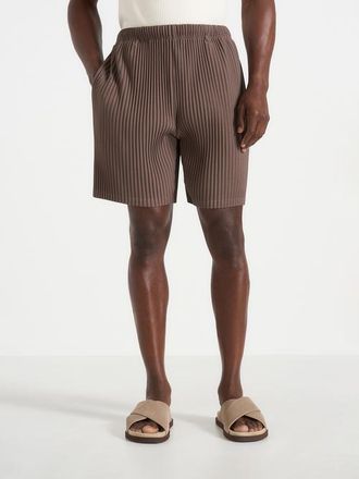 Mani&egrave;re De Voir Drew Pleated Shorts in Taupe at Nordstrom, Size X-Small/small