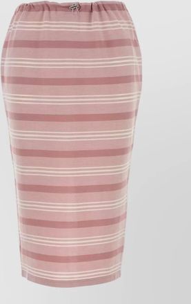 Prada embroidered piquet skirt