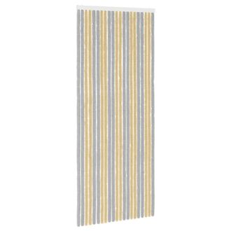 vidaXL Cortina De Insectos De Chenilla Gris Y Beige 90 X 220 Cm Vidaxl