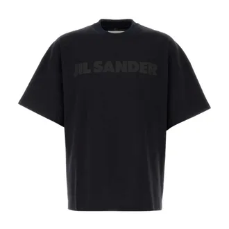 Jil Sander T-Shirts, male, Blue, Size: S Logo T-Shirt