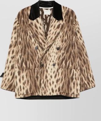Forte_Forte leopard-print double-breasted coat