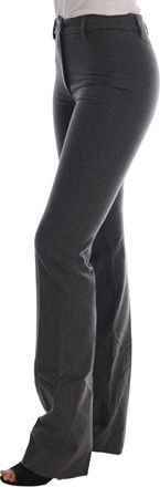 Ermanno Scervino Womens Gray Wool Stretch Slim Pants Cotton