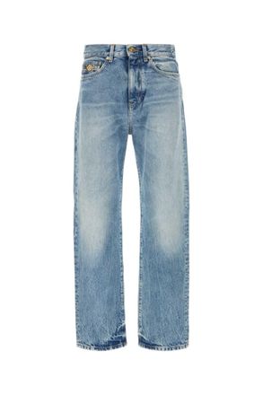 Versace Light Blue Straight Jeans