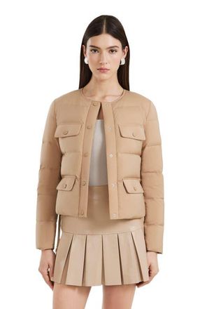 Rudsak FRANCESCA WOMENS QUILTED LIGHT DOWN JACKET in Almond at Nordstrom, Size X-Small