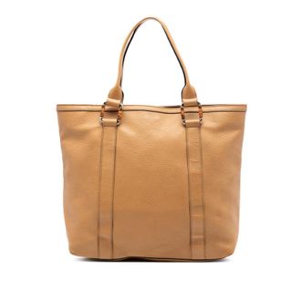 Gucci Pre-owned Gucci Grained Calfskin Bamboo Shopper Tote Ladies S2Y2OKF40X9LRL8H