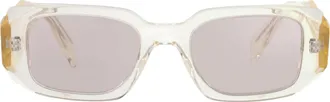 Prada Iveory Mirror Silver Rectangular Ladies Sunglasses PR 17WS 19X30N 49
