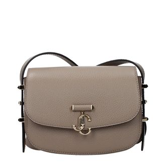 Jimmy Choo London Gray Leather Crossbody Womens Bag