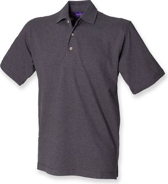 Henbury classic polo shirt in charcoal XL