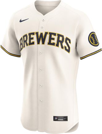 Nike Milwaukee Brewers Nike Mens Dri-FIT ADV MLB Elite Jersey in Brown | 90B0MZHOMZB-ZVA