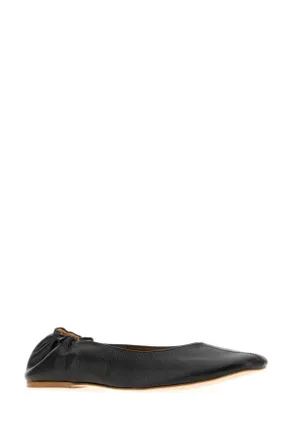 A.P.C. Womens Black Leather Juliet Ballerinas Noir Ballerine Flat Shoes