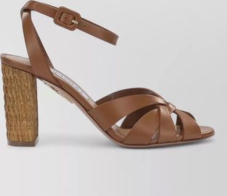 Aquazzura leather copacabana 85mm heeled sandals