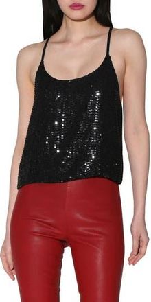 Walter Baker Amber Sequin Camisole in Black at Nordstrom Rack, Size Medium