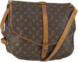 Louis Vuitton Pre-owned Cross Body Bags, female, Brown, Size: ONE SIZE Pre-owned Vintage Canvas Cross Body Bag