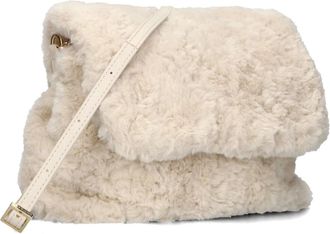 Unisa Tassen, Dames, Wit, ONE Size, Wol, Faux Fur Schoudertas Zjaydi