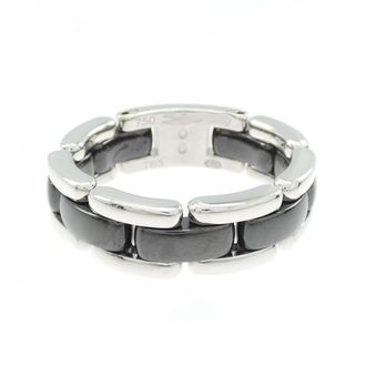 Chanel White Gold White Gold (18K) Ceramic Band Ring (Pre-Owned)