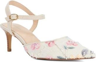 Dune London Cultivated Ankle Strap Pointed Toe Pump in Natural at Nordstrom, Size 9.5Us