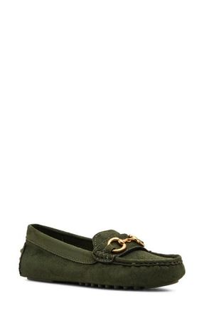 Anne Klein Chrystie Bit Loafer in Olive Suede at Nordstrom, Size 6.5