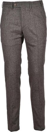 Digel Wollen Mix Zijden Broek - Heren - Slim Fit Broeken - Bruin - 3XL - Wol - Broeken