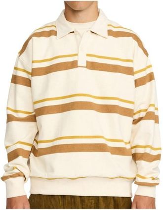 Revolution Loose Polo Sweatshirt Pullover f&uuml;r Herren | wei&szlig;/beige