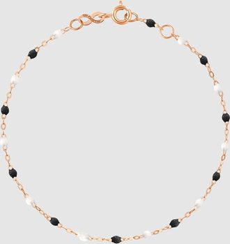 Gigi Clozeau Bracelet R&eacute;sine Noir Blanc Or Rose, Exclusivit&eacute; Lulli