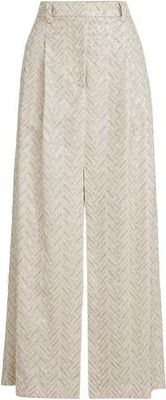 Brunello Cucinelli Dazzling chevron embroidery skirt in Beige at Nordstrom, Size 52 It